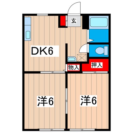 久保ハイツA棟の物件間取画像